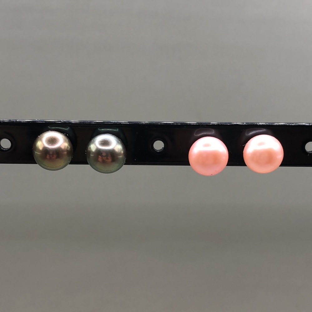Honora Cultured Pearls Set of 4 Stud Earrings, Stainless Steel New - Picture 6 of 7